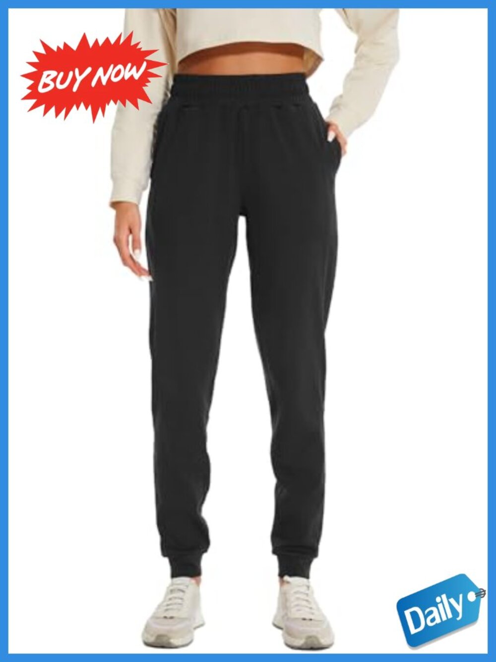 Tall Womens Fleece Lined Sweatpants Joggers Pockets Workout Active Pants